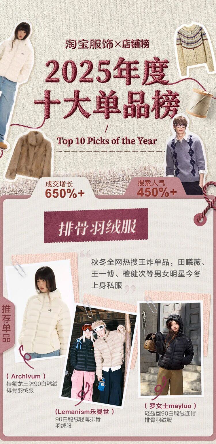 淘宝发布「2025服饰年度榜单」