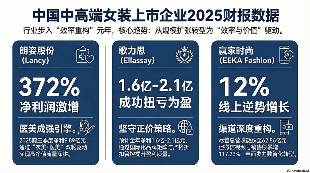 从朗姿、歌力思与赢家时尚2025财报，看中高端女装的底层重构 | 财报分析