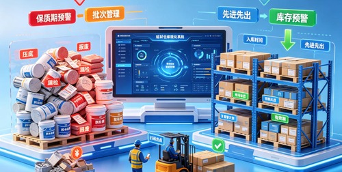 建材行业的保质期管理：批次怎么管、效期怎么预警、呆滞库存ERP系统怎么自动提醒？