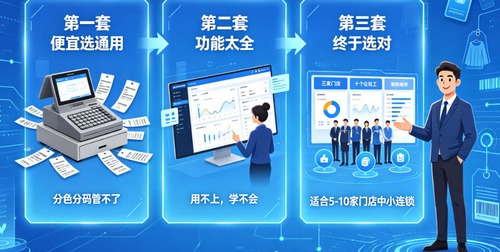 郑州服装店老板从单店开到10家，收银系统踩了无数坑？5-10家门店的小连锁，到底该选什么样的进销存+收银系统
